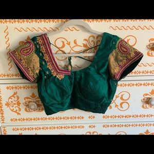 Pure silk stitched saree blouse